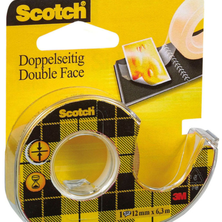 Cinta de doble cara Scotch con porta-rollos 12 mm x 6,3 m