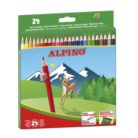 Caja de 24 lápices de colores Alpino