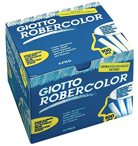 Caja de 100 tizas blancas para pizarra Giotto Robercolor