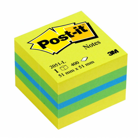 Post it mini cubo 2051-l limón 51*51 400 h.
