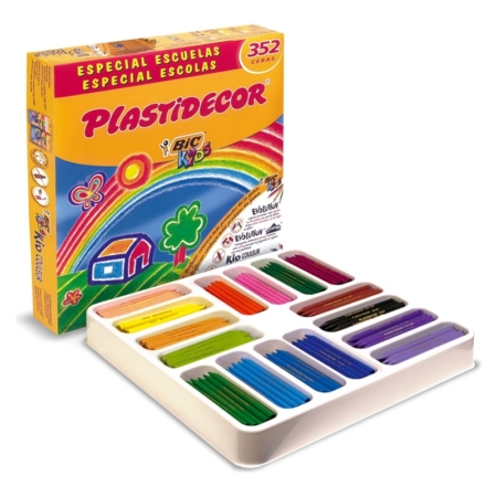 Caja de 352 ceras de colores Plastidecor