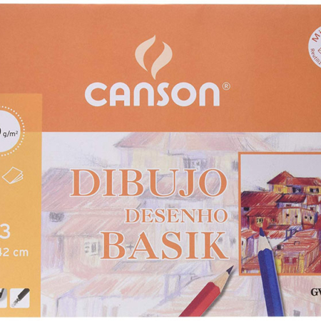Paquete de 10 láminas de dibujo con recuadro A3+ de 130 grs/m² Canson
