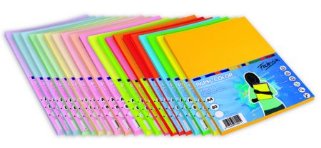 Paquete 100 hojas de Papel en A4 de 80 gr de Colores Fuertes