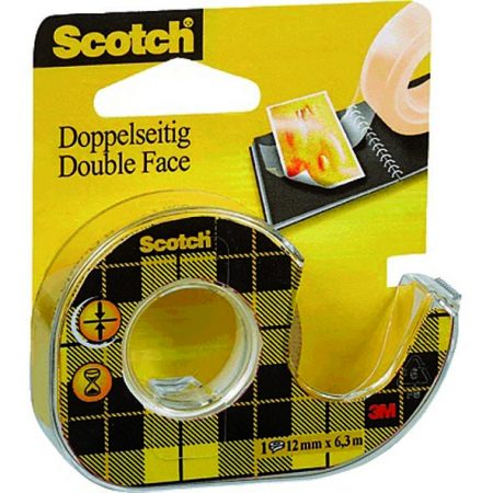 36 cintas adhesivas de doble cara Scotch en portarrollos 12mm x 6m