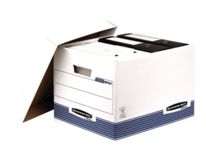 Caja de cartón blanco de 292 x 335 x 404 mm para archivos Fellowes