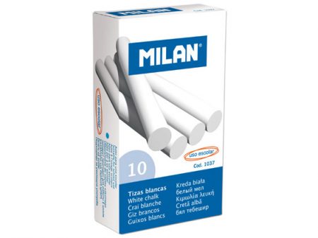 Caja de 10 tizas blancas para pizarra Milan