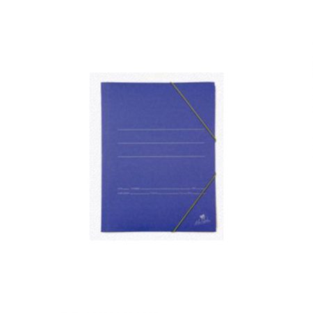 Carpeta de cartón azul 8º con goma y solapas Mariola