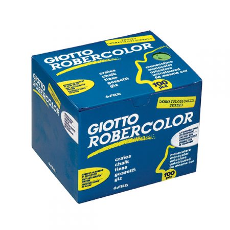 Caja de 100 tizas verdes para pizarra Giotto Robercolor