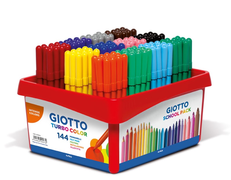 Schoolpack de 144 rotuladores Giotto Turbo Color
