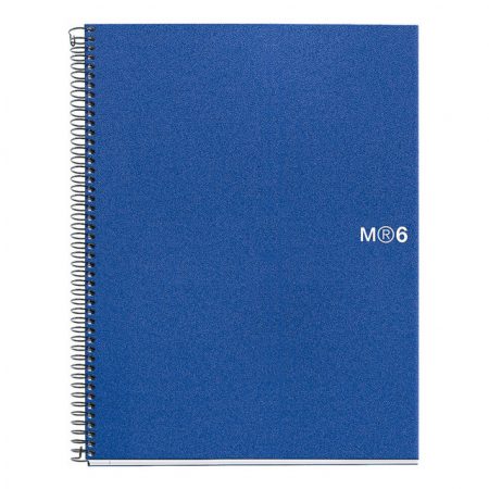 Block notebook 6 micro tapa pp A4 150h cua 5x5 azul