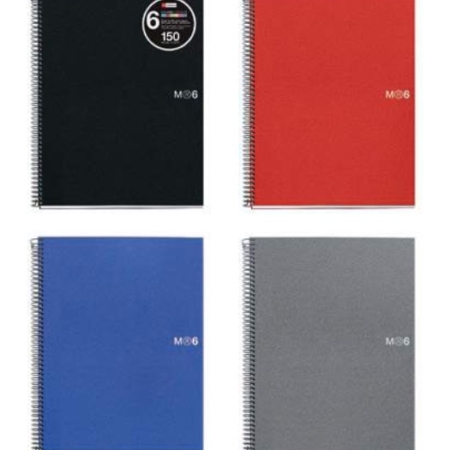 Block notebook 6 micro tapa pp A5 150h cua 5x5 azul