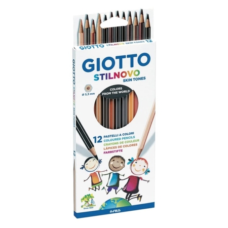 Caja de 12 lápices de colores Giotto Stilnovo skin tones