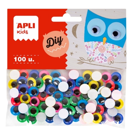 APLI 13061. Pompones para manualidades de colores y tamaños surtidos (78  und.)