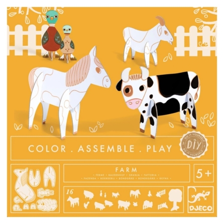 Colorear-construir-jugar La granja