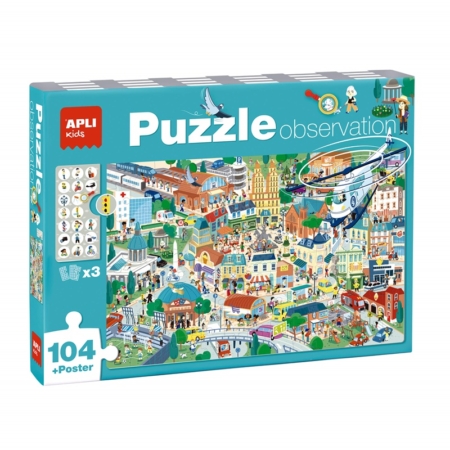 Puzzle de observación Ciudad 104 piezas