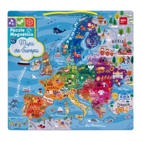 Puzzle magnético mapa de Europa 45 piezas