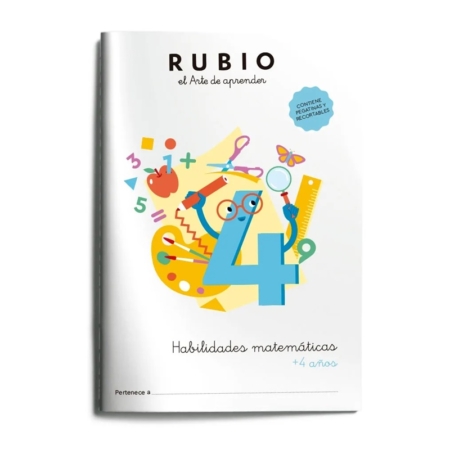 Cuaderno Rubio habilidades matemáticas 4 años