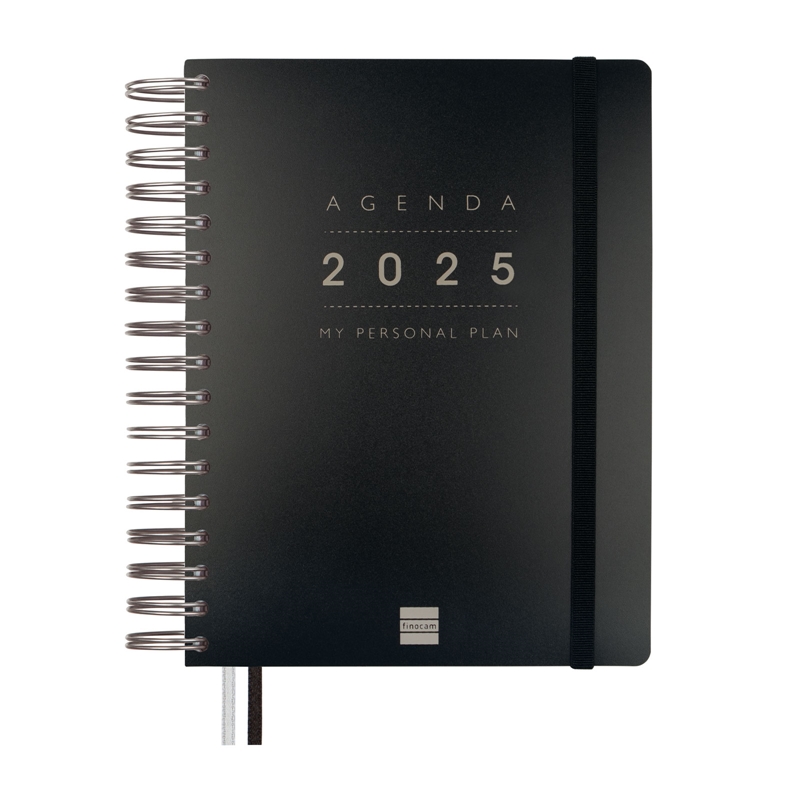 Agenda escolar 2024-2025 Finocam 16 meses 4º-155x217 mm semana vista vertical Tempus negro