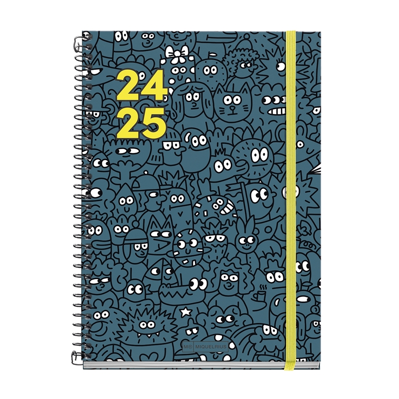 Agenda escolar 2024-2025 Miquelrius Plus 150x213 semana vista Teen Doodle