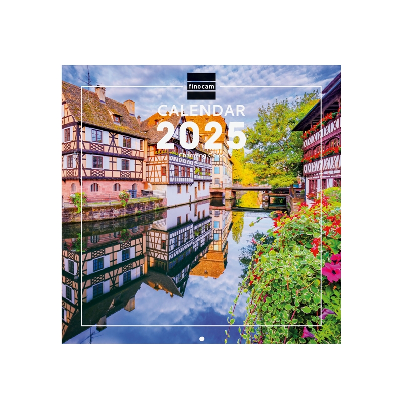 Calendario de pared 2025 Finocam 30 x 30 cm charming internacional