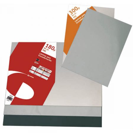 Paquete de 100 láminas de encuadernación Glaspack de PVC A4 de 180 μ Grafoplas