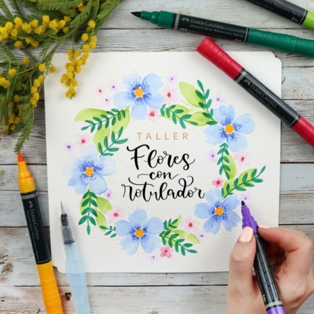 TALLER DE FLORES CON ROTULADOR ACUARELABLE - THE FLOWER JOURNAL